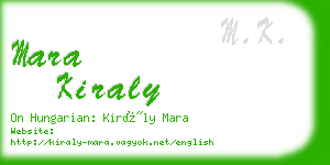 mara kiraly business card